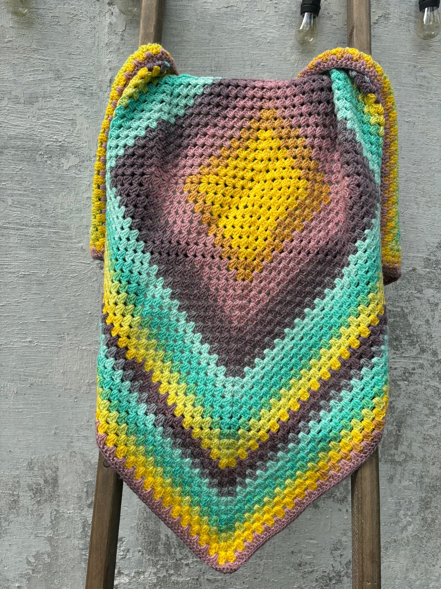 Granny square baby blanket