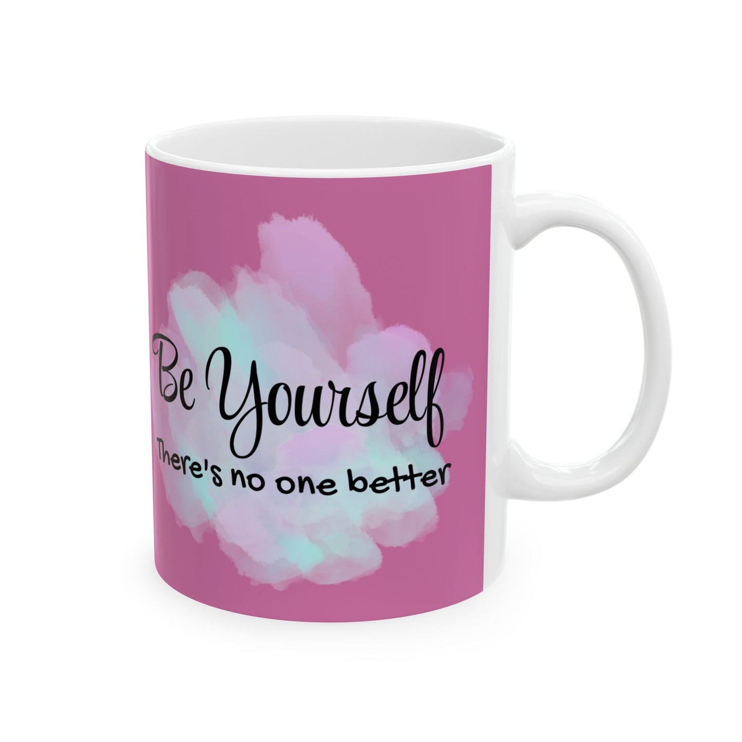 Be Yourself There's No One Better Ceramic Mug, Inspirational Coffee Cup Gift, Motivational Quote Tea Mug, Positive Vibes Drinkware, Unique