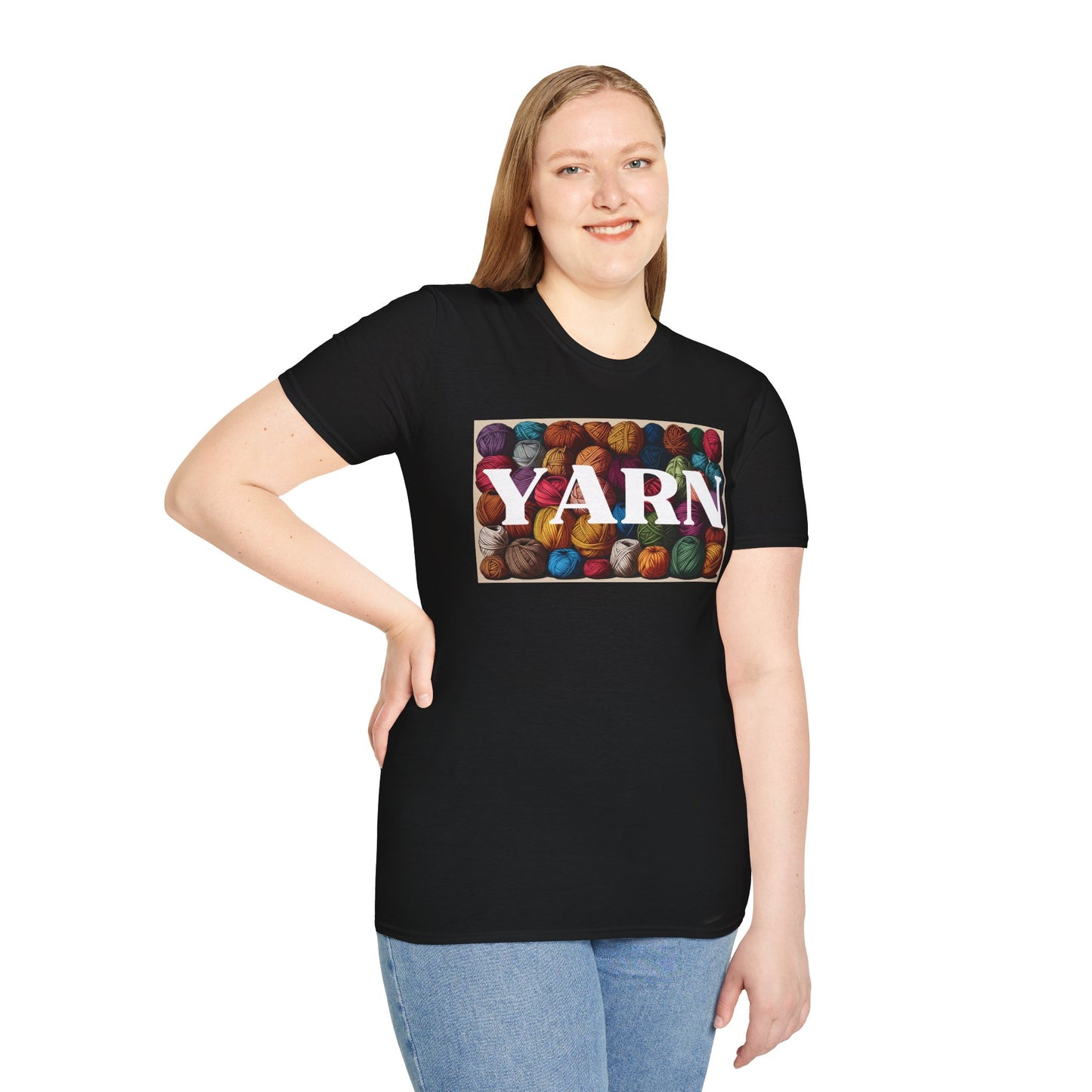 YARN Lover Unisex Softstyle T-Shirt, Knitting Tshirt, Craft Lover Tee, Yarn Balls Shirt, Knitter Gift, Crafting Top