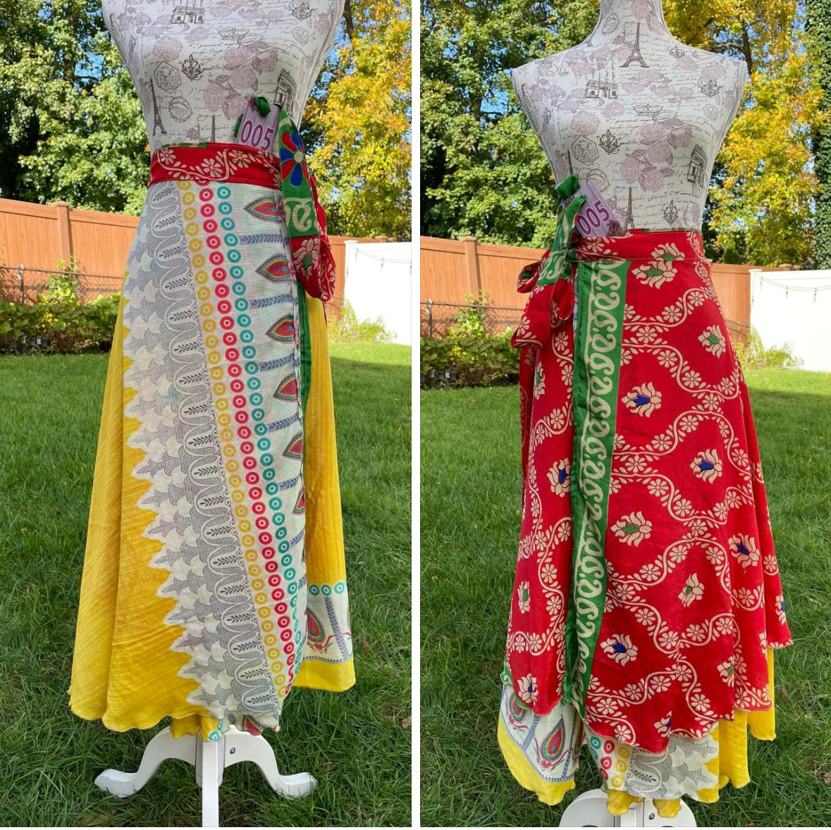 Size 00-4 Reversible Sari Skirts