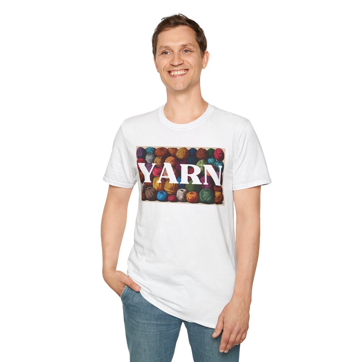 YARN Lover Unisex Softstyle T-Shirt, Knitting Tshirt, Craft Lover Tee, Yarn Balls Shirt, Knitter Gift, Crafting Top