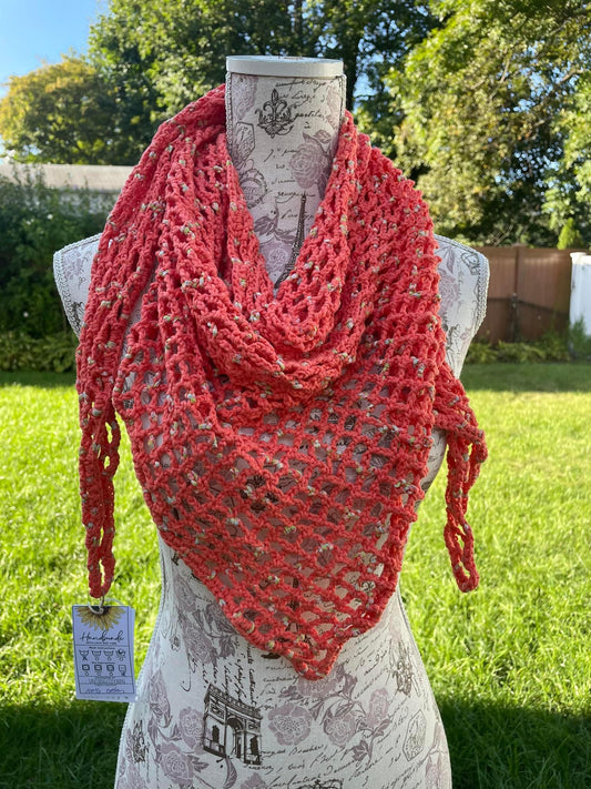 Crochet cotton shawl