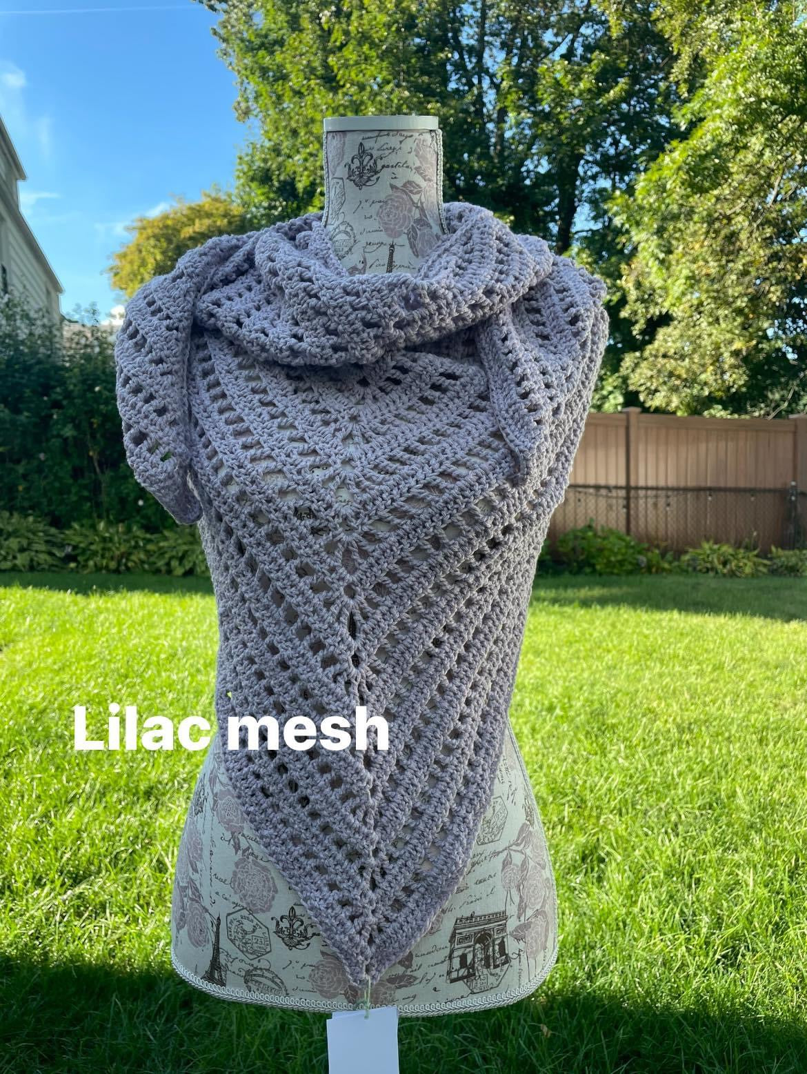Crochet cotton shawl