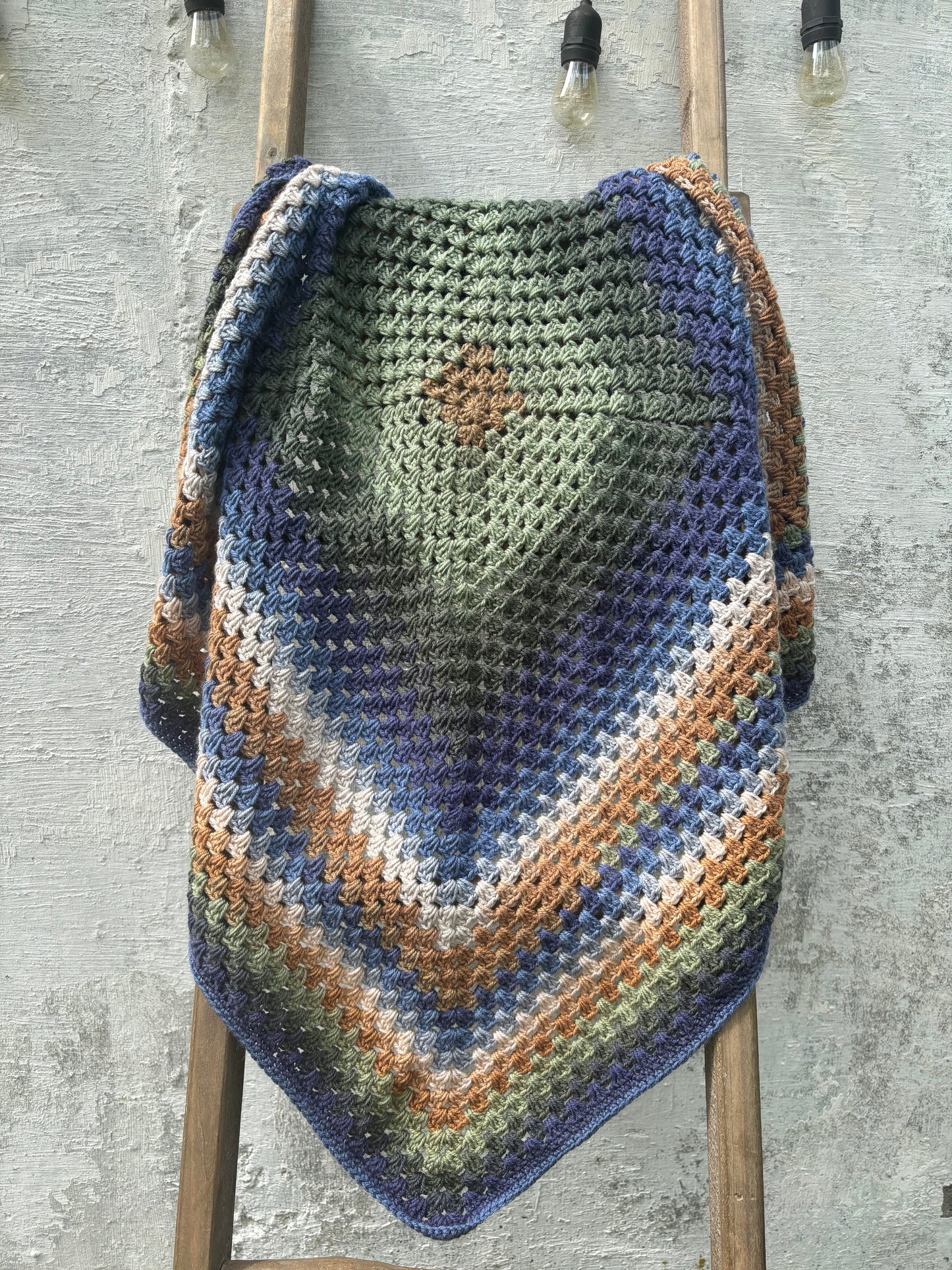 Granny square baby blanket